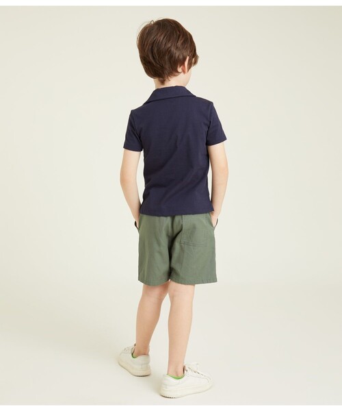 【セール】コットンリネンバミューダパンツ（その他パンツ）｜PETIT BATEAU（プチバトー）