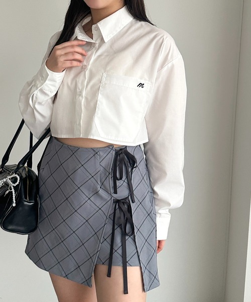 apres jour mignon（アプレジュールミニョン）の「ダブルリボンミニスカート【ZOZOTOWN限定アイテム】（スカート・レディース・ブラック/グレー/ブルー系その他・フリー/X-LARGE）」の10枚目の写真