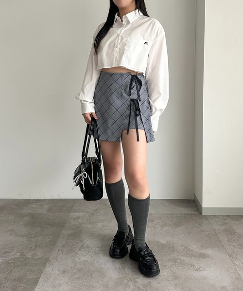 apres jour mignon（アプレジュールミニョン）の「ダブルリボンミニスカート【ZOZOTOWN限定アイテム】（スカート・レディース・ブラック/グレー/ブルー系その他・フリー/X-LARGE）」の11枚目の写真