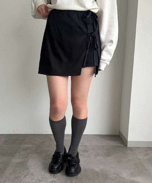 apres jour mignon（アプレジュールミニョン）の「ダブルリボンミニスカート【ZOZOTOWN限定アイテム】（スカート・レディース・ブラック/グレー/ブルー系その他・フリー/X-LARGE）」の21枚目の写真