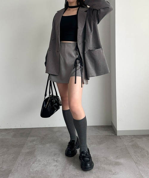 apres jour mignon（アプレジュールミニョン）の「ダブルリボンミニスカート【ZOZOTOWN限定アイテム】（スカート・レディース・ブラック/グレー/ブルー系その他・フリー/X-LARGE）」の12枚目の写真