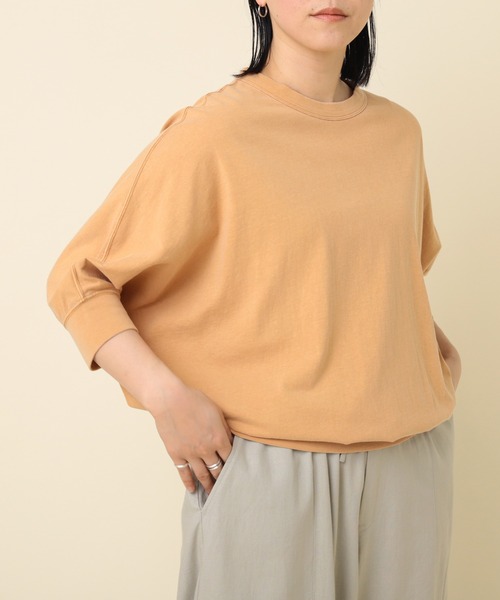 RNA-N(アールエヌエーエヌ)の「M2219 ピグメントダイドルマンスリーブT(Tシャツ/カットソー・レディース・ブラウン/ライトグレー/スミクロ/オレンジ・MEDIUM)」の1枚目の写真