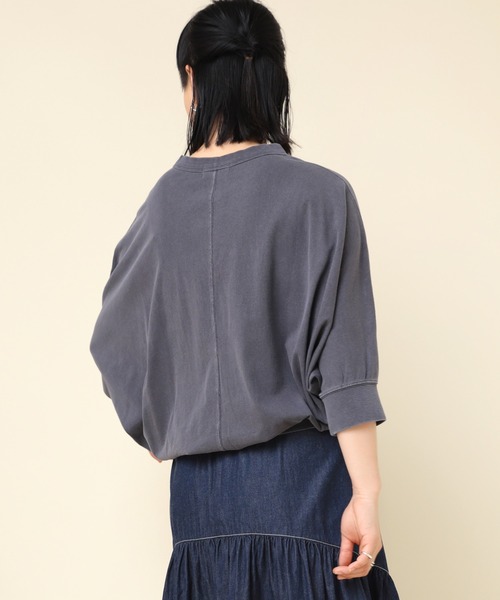 RNA-N(アールエヌエーエヌ)の「M2219 ピグメントダイドルマンスリーブT(Tシャツ/カットソー・レディース・ブラウン/ライトグレー/スミクロ/オレンジ・MEDIUM)」の21枚目の写真