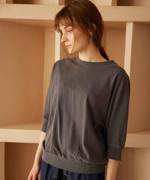 RNA-N(アールエヌエーエヌ)の「M2219 ピグメントダイドルマンスリーブT(Tシャツ/カットソー・レディース・ブラウン/ライトグレー/スミクロ/オレンジ・MEDIUM)」の13枚目の写真