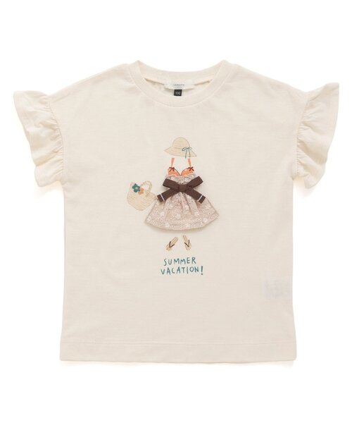 Seraph(セラフ)の「モチーフTシャツ(Tシャツ/カットソー・キッズ・ラベンダー/ミント/ピンク/オフホワイト・80/90/95/100/110/120/130/140)」の1枚目の写真