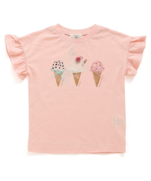 Seraph(セラフ)の「モチーフTシャツ(Tシャツ/カットソー・キッズ・ラベンダー/ミント/ピンク/オフホワイト・80/90/95/100/110/120/130/140)」の4枚目の写真