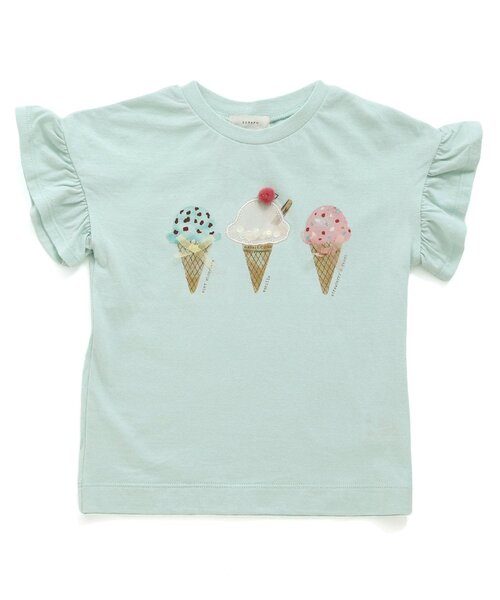 Seraph(セラフ)の「モチーフTシャツ(Tシャツ/カットソー・キッズ・ラベンダー/ミント/ピンク/オフホワイト・80/90/95/100/110/120/130/140)」の2枚目の写真