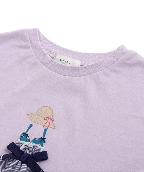 Seraph(セラフ)の「モチーフTシャツ(Tシャツ/カットソー・キッズ・ラベンダー/ミント/ピンク/オフホワイト・80/90/95/100/110/120/130/140)」の10枚目の写真