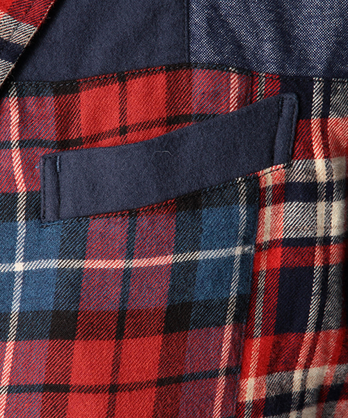 BEAMS(ビームス)の「◆BEAMS / ネップパッチワーク チェスターコート(チェスターコート・メンズ・レッド/ブルー・MEDIUM/LARGE/SMALL)」の22枚目の写真