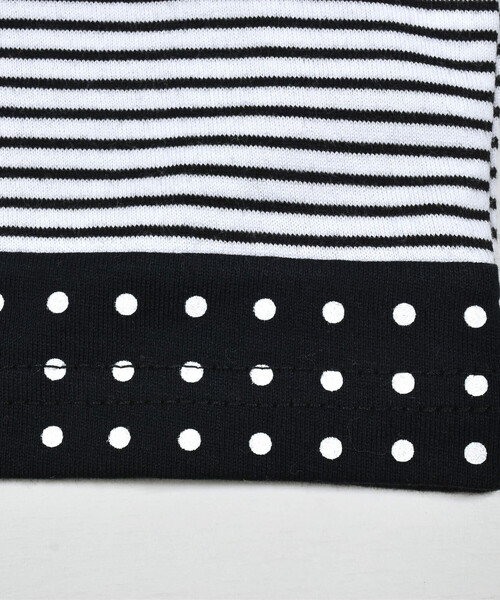 BeBe（ベベ）の「【お揃い】ボーダー切り替えワイドTシャツ(90~150cm)（Tシャツ/カットソー・キッズ・ブルー系その他2/ブラック系その他・110cm/100cm/120cm/130cm/140cm/150cm/90cm）」の14枚目の写真