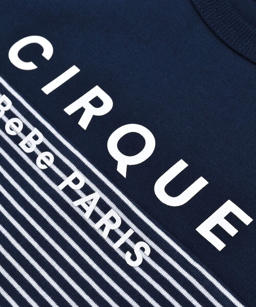 BeBe（ベベ）の「【お揃い】ボーダー切り替えワイドTシャツ(90~150cm)（Tシャツ/カットソー・キッズ・ブルー系その他2/ブラック系その他・110cm/100cm/120cm/130cm/140cm/150cm/90cm）」の18枚目の写真