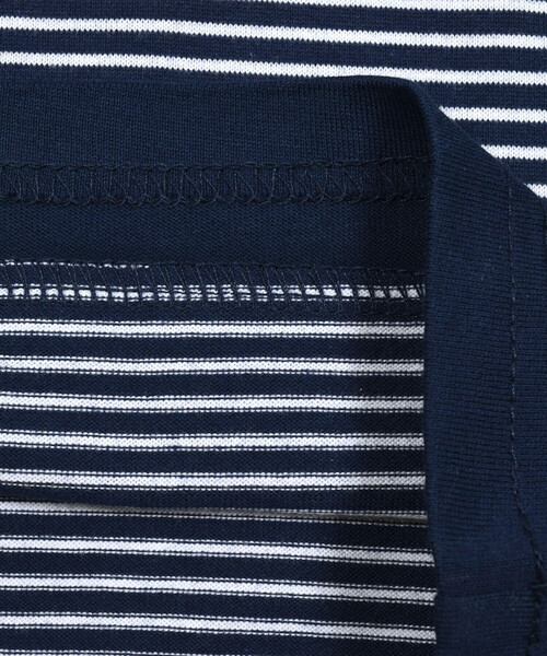 BeBe（ベベ）の「【お揃い】ボーダー切り替えワイドTシャツ(90~150cm)（Tシャツ/カットソー・キッズ・ブルー系その他2/ブラック系その他・110cm/100cm/120cm/130cm/140cm/150cm/90cm）」の22枚目の写真