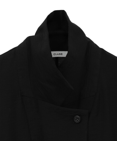 CLANE（クラネ）の「【CLANE/クラネ】SHEER TAILORED SHIRT/シアーテーラードシャツ（シャツ/ブラウス・レディース・ブラック・1）」の7枚目の写真