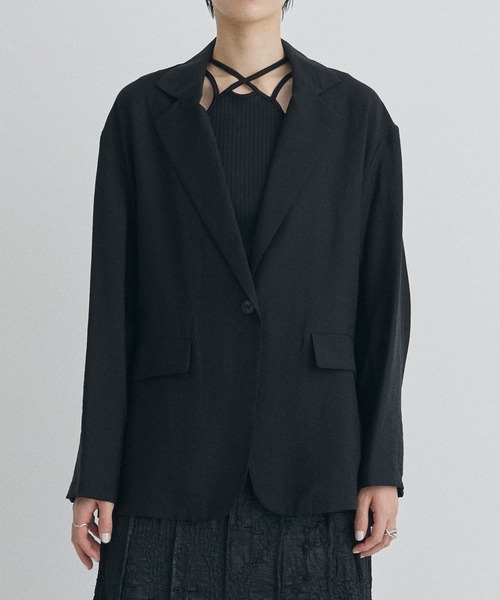 CLANE（クラネ）の「【CLANE/クラネ】SHEER TAILORED SHIRT/シアーテーラードシャツ（シャツ/ブラウス・レディース・ブラック・1）」の11枚目の写真
