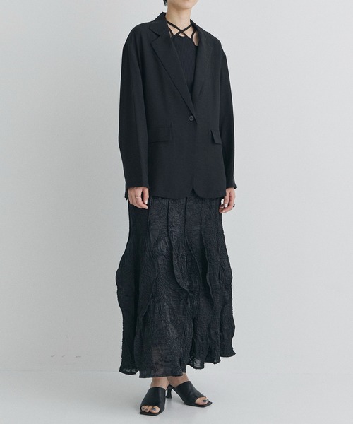 CLANE（クラネ）の「【CLANE/クラネ】SHEER TAILORED SHIRT/シアーテーラードシャツ（シャツ/ブラウス・レディース・ブラック・1）」の13枚目の写真