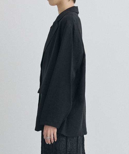 CLANE（クラネ）の「【CLANE/クラネ】SHEER TAILORED SHIRT/シアーテーラードシャツ（シャツ/ブラウス・レディース・ブラック・1）」の15枚目の写真