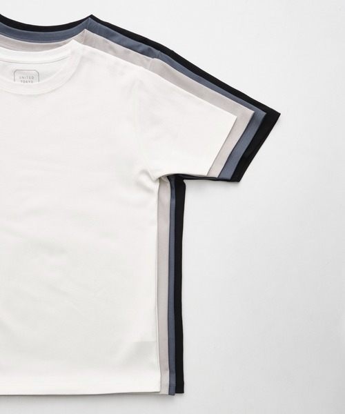 UNITED TOKYO（ユナイテッドトウキョウ）の「テクノラマ Tシャツ | レギュラーフィット（Tシャツ/カットソー・メンズ・ライトグレー/ダークグレー/ホワイト/オリーブ/ブラック/ライトブルーグレー・3/2/4/1）」の12枚目の写真