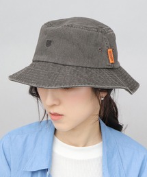 UNIVERSAL OVERALL | UOロゴ刺繍 ヴィンテージツイル ダウンブリムハット つば長め(ハット)