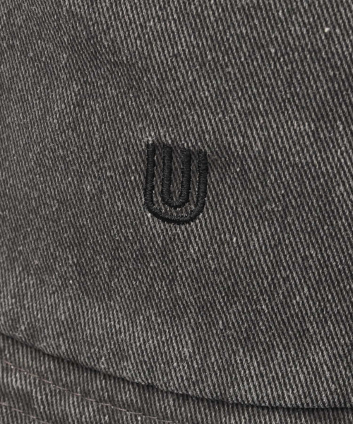 UNIVERSAL OVERALL(ユニバーサルオーバーオール)の「UOロゴ刺繍 ヴィンテージツイル ダウンブリムハット つば長め(ハット・メンズ・ブラウン/ブラック・FREE)」の16枚目の写真
