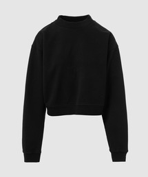 CROPPED MOCK NECK SWEAT