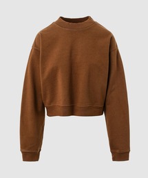 CROPPED MOCK NECK SWEAT