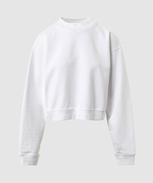 CROPPED MOCK NECK SWEAT