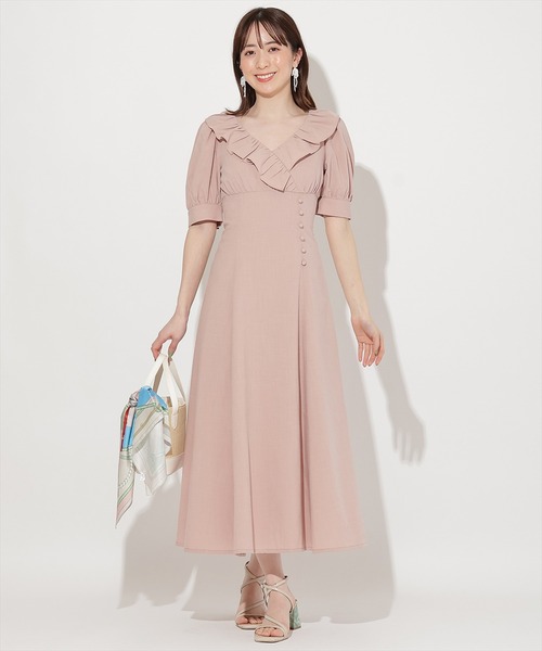 WILLSELECTION(ウィルセレクション)の「フリルカシュクールフレアワンピース(ワンピース・レディース・ピンク/サックスブルー/グリーン・FREE)」の3枚目の写真