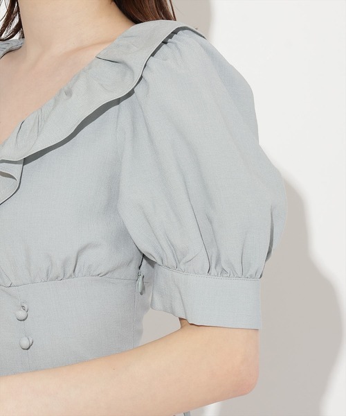 WILLSELECTION(ウィルセレクション)の「フリルカシュクールフレアワンピース(ワンピース・レディース・ピンク/サックスブルー/グリーン・FREE)」の16枚目の写真