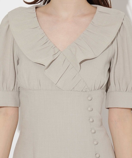 WILLSELECTION(ウィルセレクション)の「フリルカシュクールフレアワンピース(ワンピース・レディース・ピンク/サックスブルー/グリーン・FREE)」の9枚目の写真