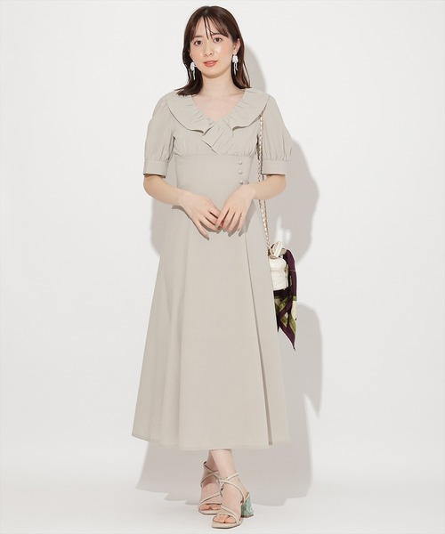 WILLSELECTION(ウィルセレクション)の「フリルカシュクールフレアワンピース(ワンピース・レディース・ピンク/サックスブルー/グリーン・FREE)」の6枚目の写真