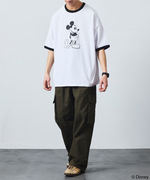 FREAK'S STORE(フリークスストア)の「限定展開/DISNEY ディズニー ミッキーマウス/別注 ビッグシルエット フロントプリント クルーネックTシャツ(Tシャツ/カットソー・メンズ・ホワイト/ホワイト×ブラック/スミクロ/ピンク/ネイビー/アッシュグレー・SMALL/MEDIUM/LARGE)」の16枚目の写真