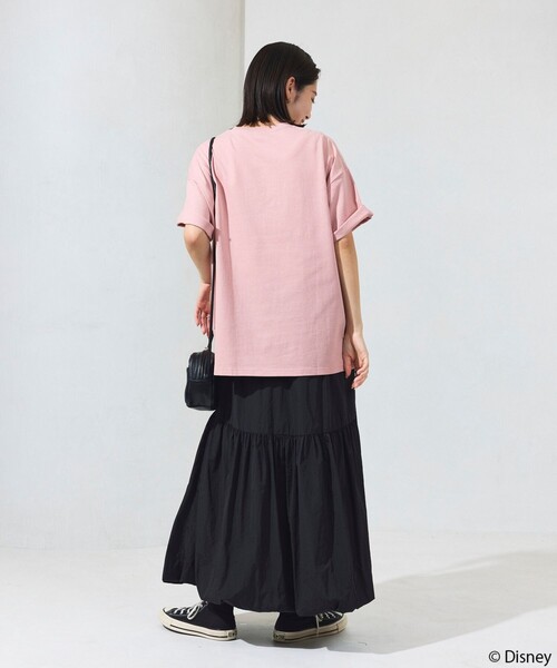 FREAK'S STORE(フリークスストア)の「限定展開/DISNEY ディズニー ミッキーマウス/別注 ビッグシルエット フロントプリント クルーネックTシャツ(Tシャツ/カットソー・メンズ・ホワイト/ホワイト×ブラック/スミクロ/ピンク/ネイビー/アッシュグレー・SMALL/MEDIUM/LARGE)」の12枚目の写真