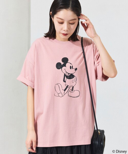 FREAK'S STORE(フリークスストア)の「限定展開/DISNEY ディズニー ミッキーマウス/別注 ビッグシルエット フロントプリント クルーネックTシャツ(Tシャツ/カットソー・メンズ・ホワイト/ホワイト×ブラック/スミクロ/ピンク/ネイビー/アッシュグレー・SMALL/MEDIUM/LARGE)」の11枚目の写真