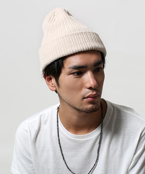 NANO universe（ナノユニバース）の「リブカラーワッチ（ニットキャップ/ビーニー・メンズ・グリーン/ボルドー/ブルー/グレー/ベージュ/ネイビー/ブラック・FREE）」の4枚目の写真