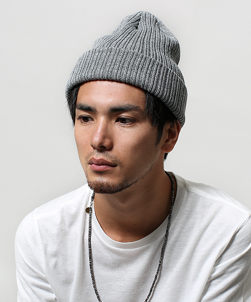 NANO universe（ナノユニバース）の「リブカラーワッチ（ニットキャップ/ビーニー・メンズ・グリーン/ボルドー/ブルー/グレー/ベージュ/ネイビー/ブラック・FREE）」の3枚目の写真