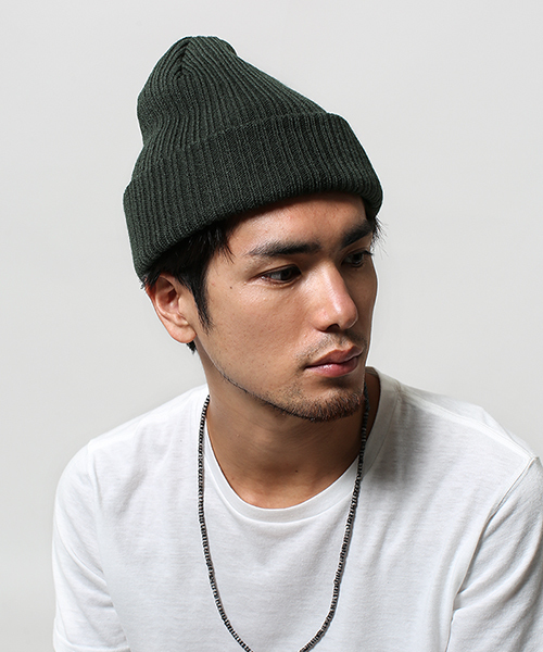 NANO universe（ナノユニバース）の「リブカラーワッチ（ニットキャップ/ビーニー・メンズ・グリーン/ボルドー/ブルー/グレー/ベージュ/ネイビー/ブラック・FREE）」の5枚目の写真