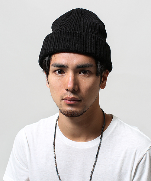 NANO universe（ナノユニバース）の「リブカラーワッチ（ニットキャップ/ビーニー・メンズ・グリーン/ボルドー/ブルー/グレー/ベージュ/ネイビー/ブラック・FREE）」の2枚目の写真