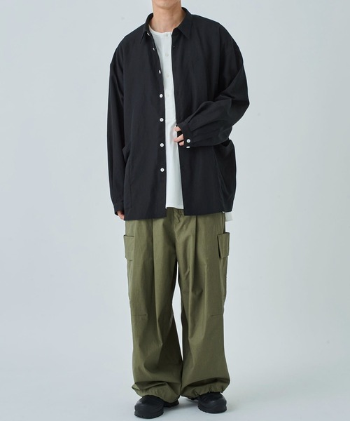 DIGAWEL/ディガウェル】Side pocket L/S shirt②（シャツ