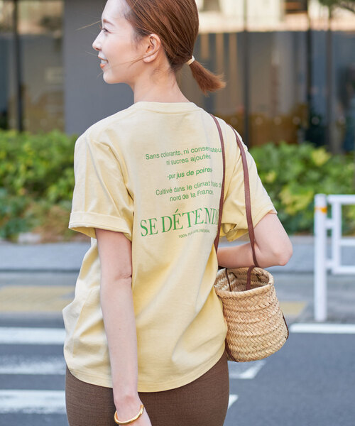 SLOBE IENA(スローブイエナ)の「PUR JUS ロゴプリントTEE(Tシャツ/カットソー・レディース・イエロー/ピンク/グレー・FREE)」の9枚目の写真
