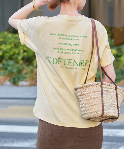 SLOBE IENA(スローブイエナ)の「PUR JUS ロゴプリントTEE(Tシャツ/カットソー・レディース・イエロー/ピンク/グレー・FREE)」の10枚目の写真