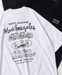 Mark Gonzales | 2026SS新柄追加 MARK GONZALES ARTWORK COLLECTION/マークゴンザレス 別注 ワンポイント刺繍 バックプリント オーバーサイズ 半袖Tシャツ レディース メンズ(Tシャツ/カットソー)