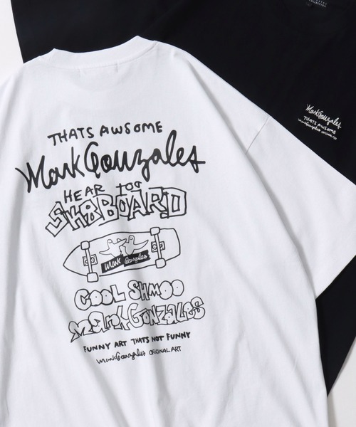 Mark Gonzales(マーク・ゴンザレス)の「2026SS新柄追加 MARK GONZALES ARTWORK COLLECTION/マークゴンザレス 別注 ワンポイント刺繍 バックプリント オーバーサイズ 半袖Tシャツ レディース メンズ(Tシャツ/カットソー・メンズ・ホワイト/ホワイト系その他/ブラック系その他/ホワイト系その他2/ブラック/ブラック系その他2/ブラック系その他3/ブラック系その他4/ブラック系その他5/ホワイト系その他3/ホワイト系その他5/ホワイト系その他4/ブラック系その他6/ホワイト系その他6/ホワイト系その他7/ホワイト系/ブラック系その他7/ブラック系・M/L/XL)」の9枚目の写真