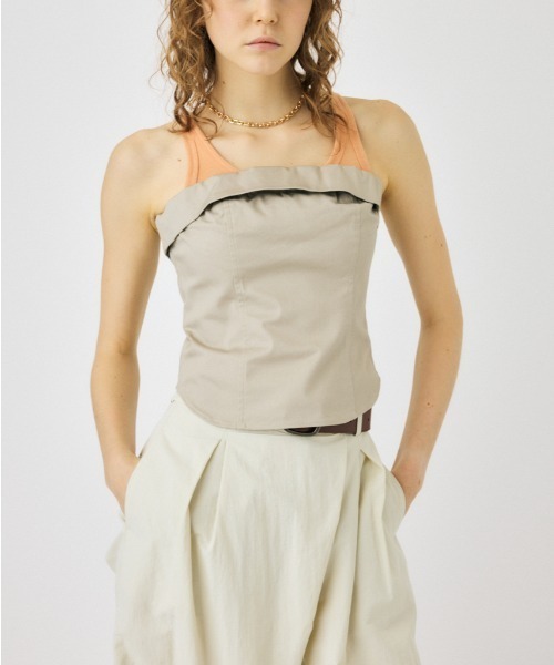 MOUSSY（マウジー）の「BARE ビスチェ（ベスト・レディース・アイボリー/ブラック/ライトカーキ・1/2）」の2枚目の写真