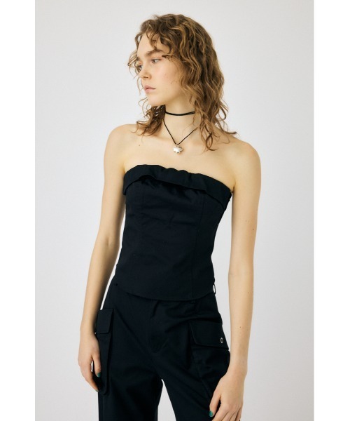 MOUSSY（マウジー）の「BARE ビスチェ（ベスト・レディース・アイボリー/ブラック/ライトカーキ・1/2）」の8枚目の写真