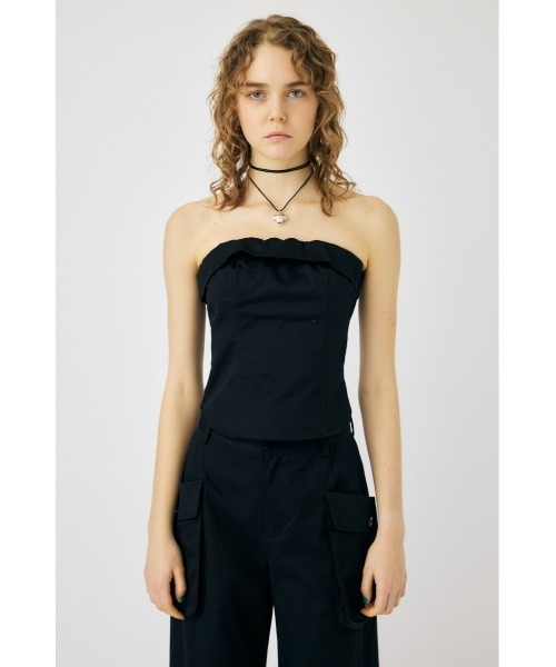 MOUSSY（マウジー）の「BARE ビスチェ（ベスト・レディース・アイボリー/ブラック/ライトカーキ・1/2）」の9枚目の写真