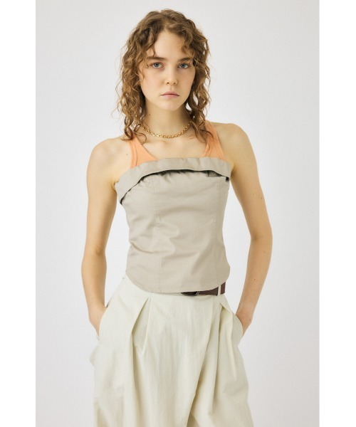 MOUSSY（マウジー）の「BARE ビスチェ（ベスト・レディース・アイボリー/ブラック/ライトカーキ・1/2）」の11枚目の写真