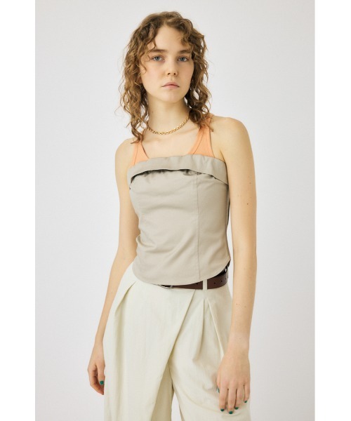 MOUSSY（マウジー）の「BARE ビスチェ（ベスト・レディース・アイボリー/ブラック/ライトカーキ・1/2）」の15枚目の写真