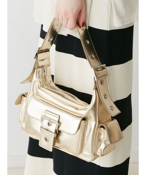 jouetie（ジュエティ）の「メニーポケットハンドBAG（ハンドバッグ・レディース・グリーン/シルバー/ゴールド・FREE）」の6枚目の写真