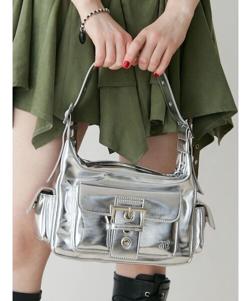 ジュエティ　jouetie  メニーポケットハンドBAG シルバー　バッグ　鞄 ジュエティ jouetie メニーポケットハンドBAG （シルバー
