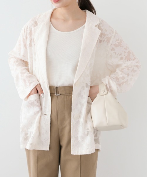 Sugar spoon(シュガースプーン)の「・SUGAR SPOON シアージャカードジャケット(その他アウター・レディース・ブラウン/アイボリー/ブラック・FREE)」の2枚目の写真